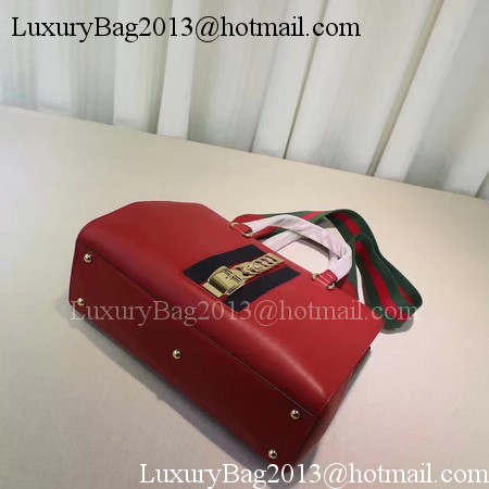 Gucci Sylvie Leather Top Handle Bag 453790 Red