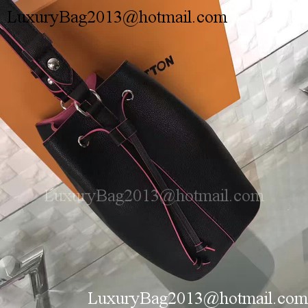 Louis Vuitton Soft Calfskin LOCKME BUCKET M54677 Black