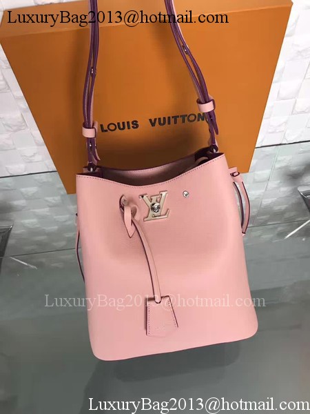 Louis Vuitton Soft Calfskin LOCKME BUCKET M54677 Pink