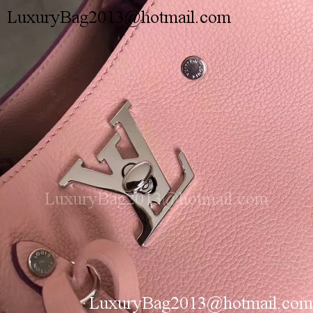 Louis Vuitton Soft Calfskin LOCKME BUCKET M54677 Pink