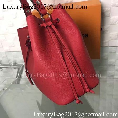 Louis Vuitton Soft Calfskin LOCKME BUCKET M54677 Red