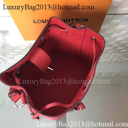 Louis Vuitton Soft Calfskin LOCKME BUCKET M54677 Red