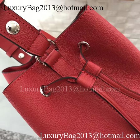 Louis Vuitton Soft Calfskin LOCKME BUCKET M54687 Red