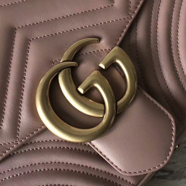 Gucci GG Marmont Velvet Shoulder Bag 443496A Light Pink