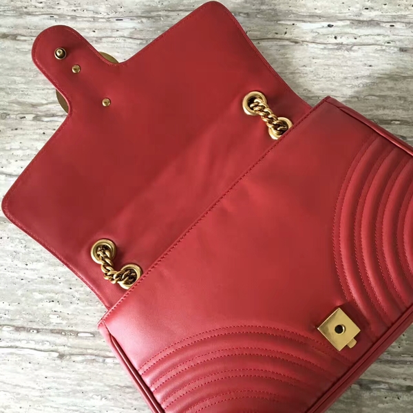 Gucci GG Marmont Velvet Shoulder Bag 443496A Red