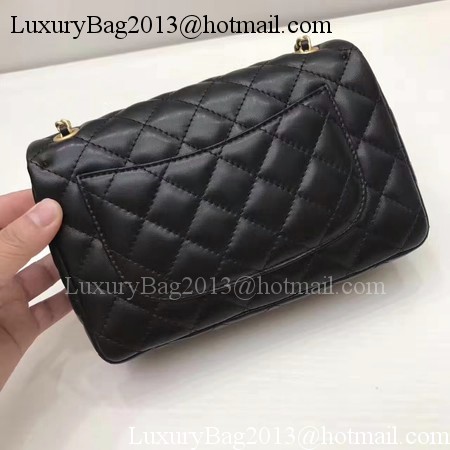 Chanel Classic Flap Bag Sheepskin Leather A92265 Black