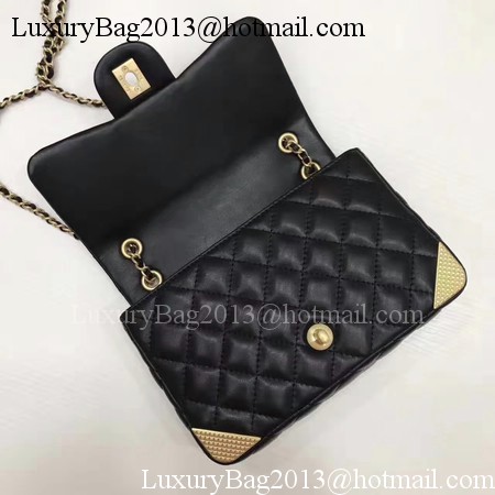 Chanel Classic Flap Bag Sheepskin Leather A92265 Black