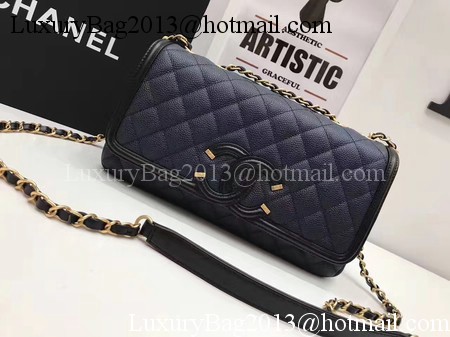 Chanel Flap Shoulder Bag Original Cannage Pattern A94430 Royal