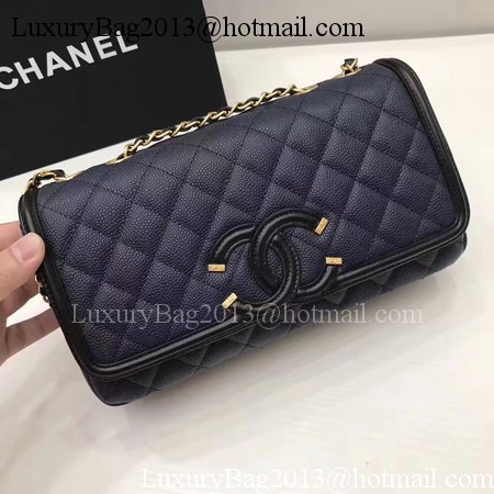 Chanel Flap Shoulder Bag Original Cannage Pattern A94430 Royal