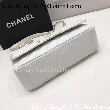 Chanel Flap Shoulder Bag Original Cannage Pattern A94430 White