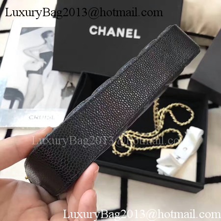 Chanel mini Shoulder Bag Cannage Pattern A94452 Black