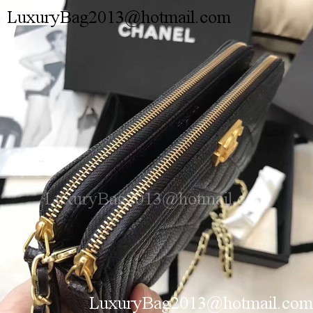 Chanel mini Shoulder Bag Cannage Pattern A94452 Black