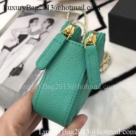 Chanel mini Shoulder Bag Cannage Pattern A94452 Green