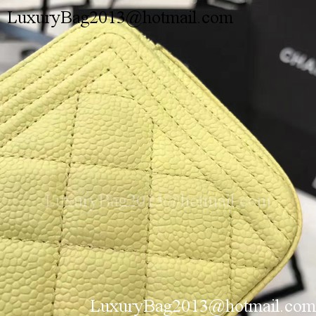 Chanel mini Shoulder Bag Cannage Pattern A94452 Lemon