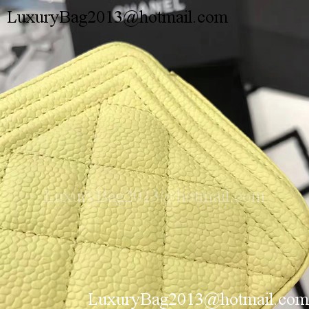 Chanel mini Shoulder Bag Cannage Pattern A94452 Lemon