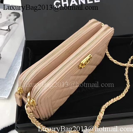 Chanel mini Shoulder Bag Cannage Pattern A94452 Light Pink