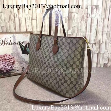 Gucci GG Supreme Tote Bag 453705 Brown