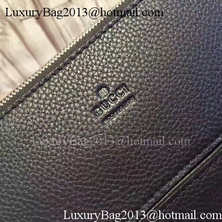 Gucci Leather Messenger Bag 394915 Black