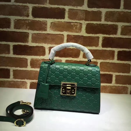 Gucci Padlock Gucci Signature Top Handle Bag 453188 Green