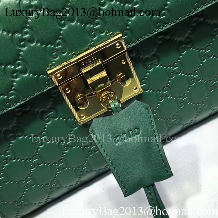 Gucci Padlock Gucci Signature Top Handle Bag 453188 Green