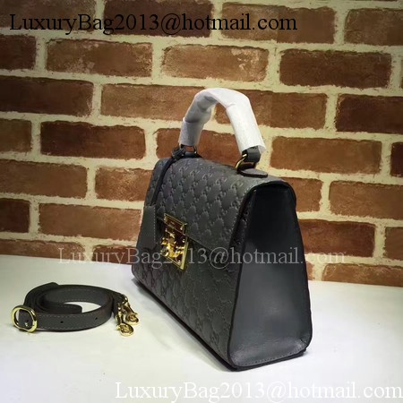 Gucci Padlock Gucci Signature Top Handle Bag 453188 Grey