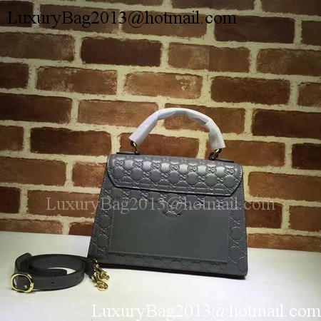 Gucci Padlock Gucci Signature Top Handle Bag 453188 Grey