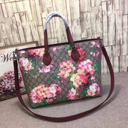 Gucci Soft GG Blooms Tote Bag 453705 Red