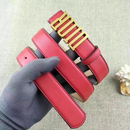 Dior 30mm Leather Belt CD2365 Red