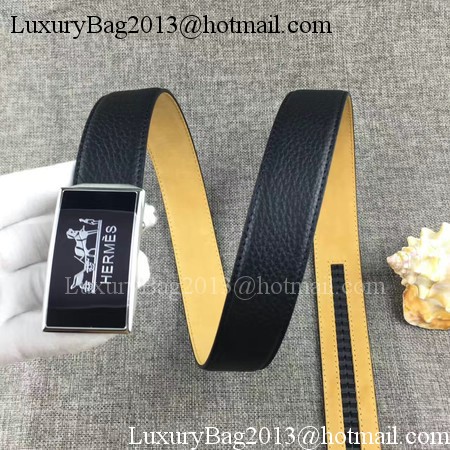 Hermes 34mm Black Belt HO0801 Gold