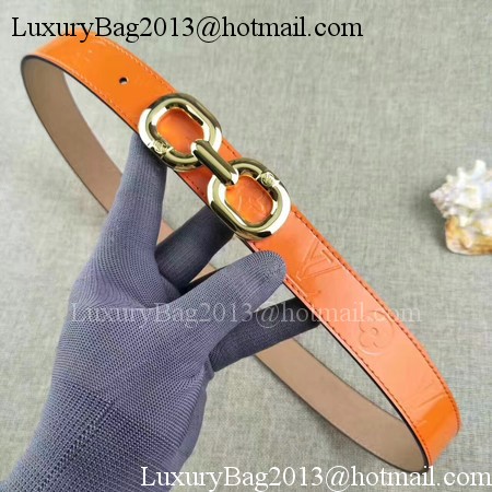 Louis Vuitton 30mm Patent Leather Belt M4226 Orange