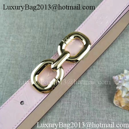 Louis Vuitton 30mm Patent Leather Belt M4226 Pink