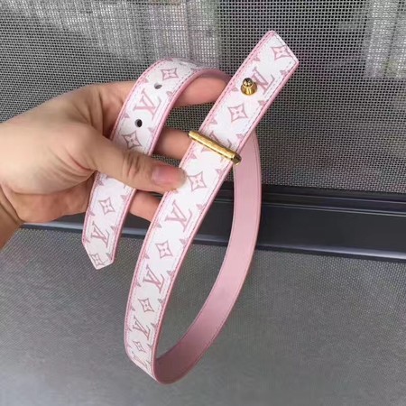 Louis Vuitton 30mm Pink Belt M9306 Gold