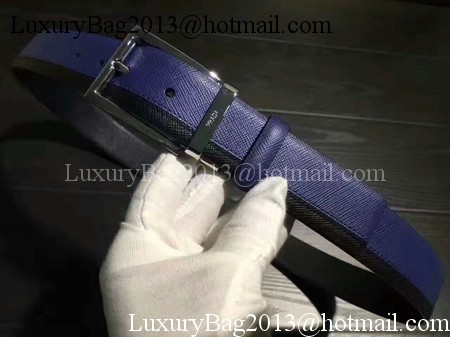 Prada Leather Belt PD0806 Blue