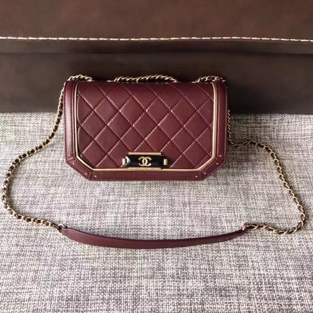 Chanel Classic Top Flap Bag Original Leather A96588 Wine