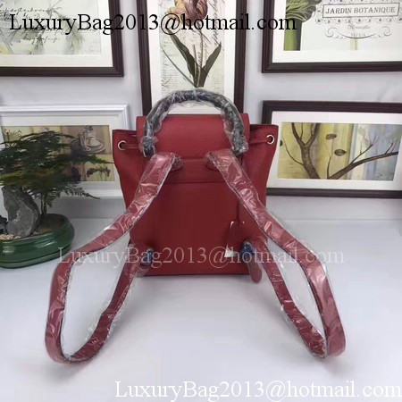 GUCCI Calfskin Leather Backpack 387149 Red