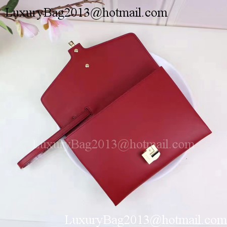 Gucci Calfskin Leather Clutch 477627 Red