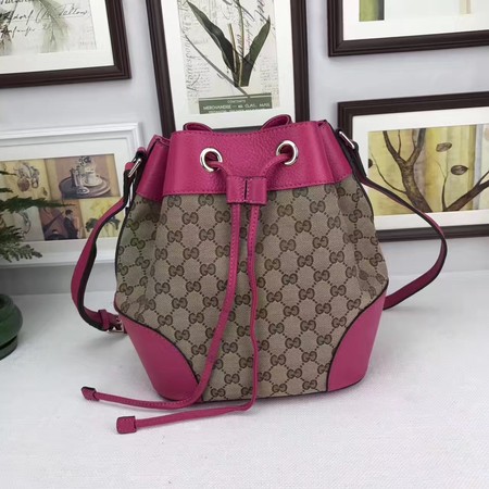 Gucci Classic Bucket Bag Original GG Canvas 381597 Rose