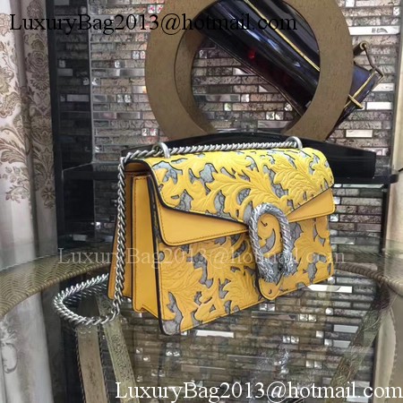 Gucci Dionysus Calf Leather Shoulder Bag 400249E Yellow