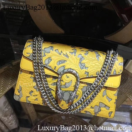 Gucci Dionysus Calf Leather Shoulder Bag 400249E Yellow