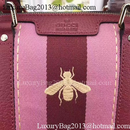 Gucci Vintage Web Multicolour Canvas Boston Bag 406868 Wine