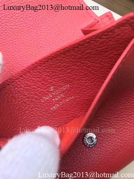 Louis Vuitton Calf Leather LOCKME II COMPACT WALLET M64309 Red