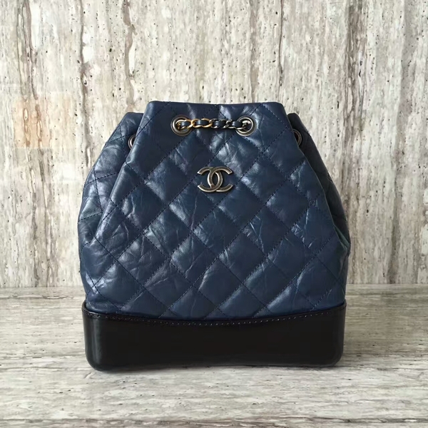 Chanel Sheepskin Leather Backpack 93825 Blue