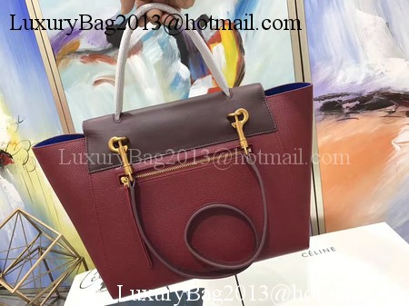 Celine Belt Bag Original Litchi Leather C3349 Wine