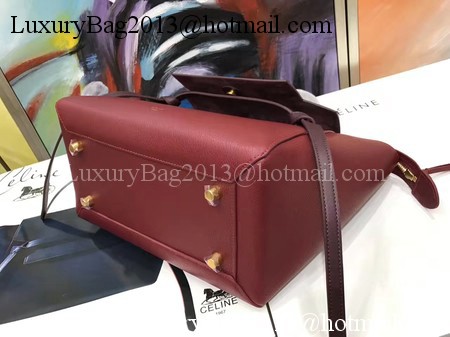 Celine Belt Bag Original Litchi Leather C3349 Wine