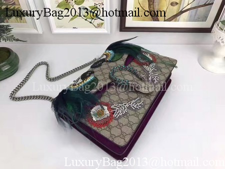 Gucci Dionysus GG Supreme Canvas Shoulder Bag 403348 Purple