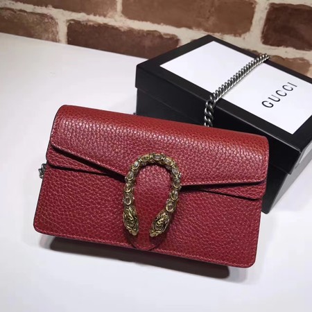 Gucci Dionysus Leather Super mini Bag 476432 Red