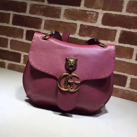 Gucci GG Marmont Leather Shoulder Bag 409154 Wine