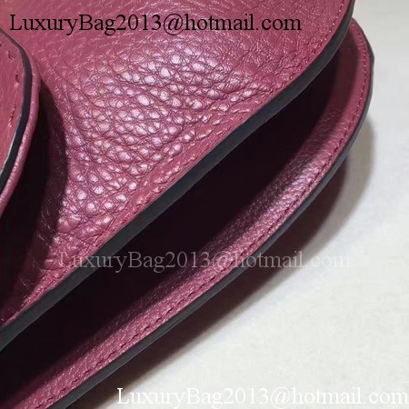 Gucci GG Marmont Leather Shoulder Bag 409154 Wine