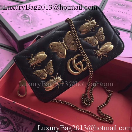 Gucci GG Marmont Animal Studs mini Bag 488426 Black