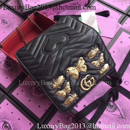 Gucci GG Marmont Animal Studs mini Bag 488426 Black